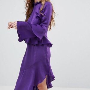 Miss Selfridge Asymmetrical Ruffle Dress